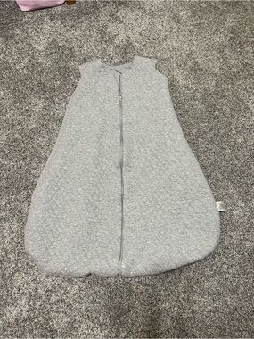 OOFOS Grey Quilted Baby Sleep Sack with Front Zip